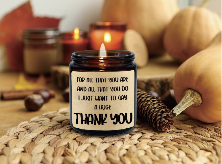 thank you candle, best gift ideas for nurses